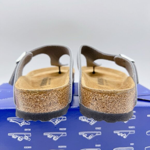 Birkenstock Gizeh Birko-Flor Thong Sandal Silver EU 42 Mens US 9- 9.5/ Wms US 11 - Picture 8 of 13
